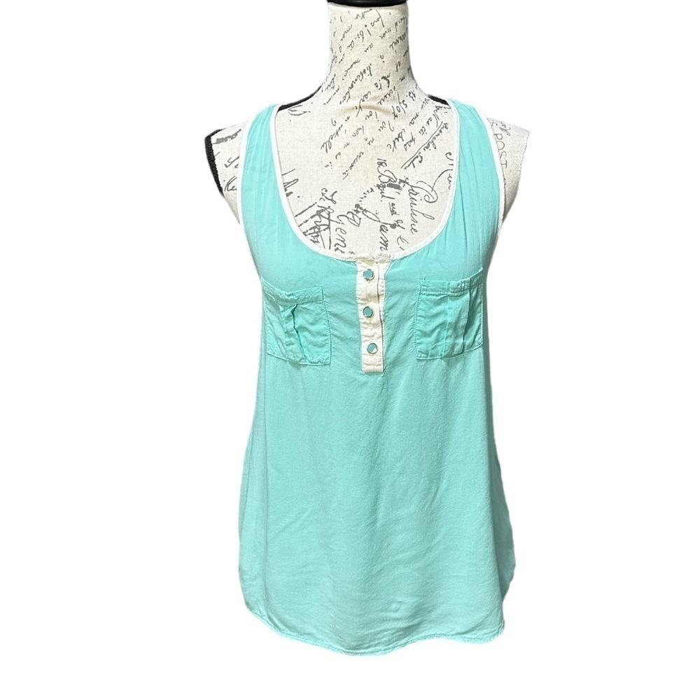 Chocolate Green/Blue Tank Top Size Medium